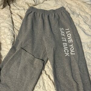 Lonely Ghost wide leg sweatpants